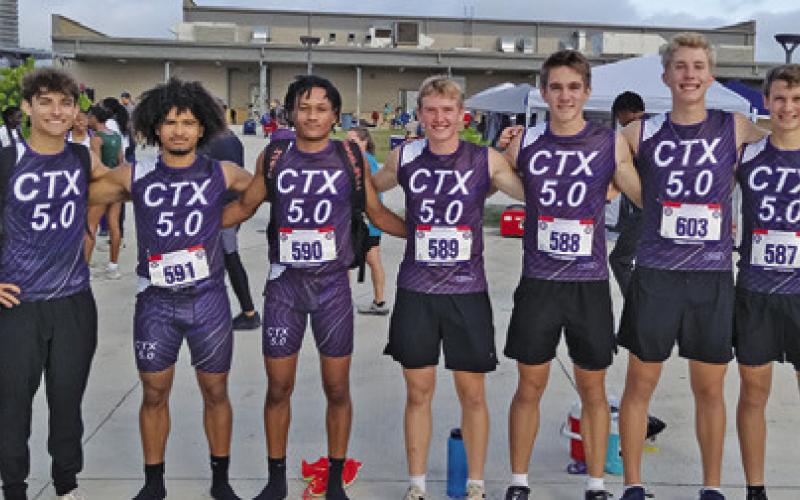 SPENCER ELLIS, LEFT, WILL be representing Caldwell at the AAU Junior Olympics later this month in Humble. He will be running in the Mens 17-18 4x800 relay and in the Mens 2K steeplechase.