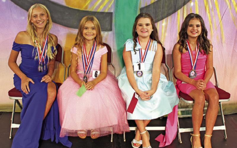 NEW TABOR SPJST WON first place in Senior Group Talent at the SJPST State Youth Showcase. Pictured are, from left, Andrea Story, Londyn Castaneda, Channing Starmer and Collins Starmer.