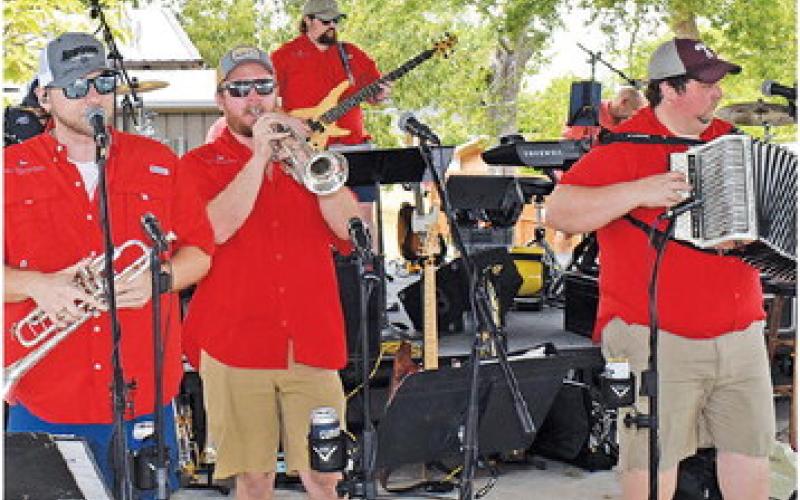 THE MORAVIANS PERFORM at the pavilion on Saturday during the Kolache Festival. -- Tribune photo by Roy Sanders