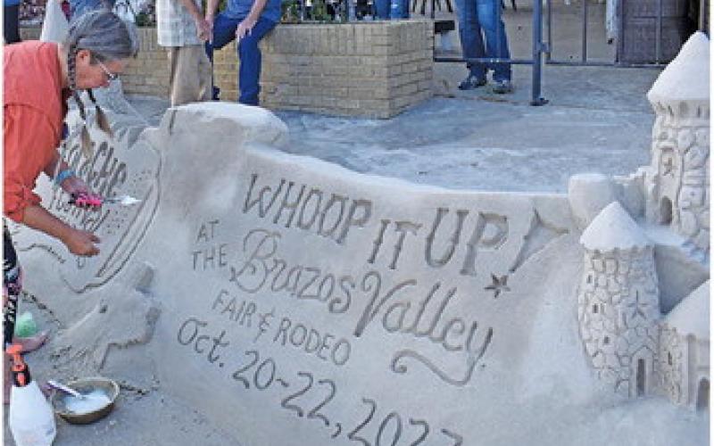 A PROMOTION FOR the Brazos Valley Fair &amp;amp; Rodeo is featured at the Saturday Kolache Festival in downtown Caldwell.