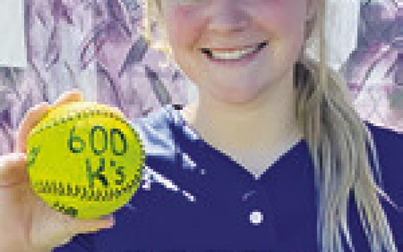 During the Monday’s game against Mumford, Becker earned her 600th career strikeout -- only 17 days after she earned her 500th.