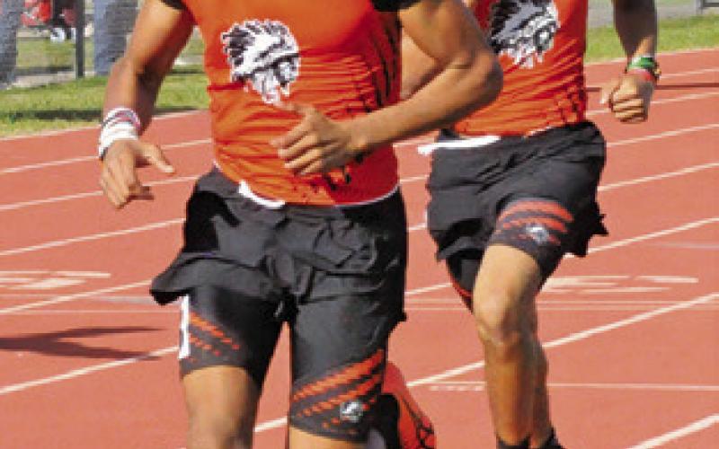 JEREMY AND X’Zavion Vela finished first and second in the 800-meter run at last week’s Koppers Relays in Somerville. Tribune photo by Denise Squier