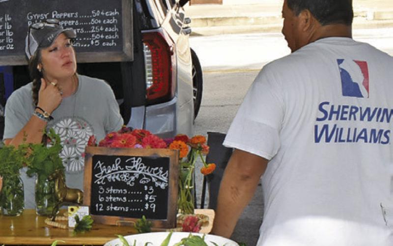 ROOTS AND RIBBONS of Caldwell were among the vendors participating on Saturday, June 6, at the Farmers Market in Caldwell.