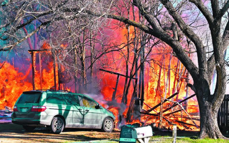 THIS VAN ALSO catches on fire at the 508 N. Hill Street location.