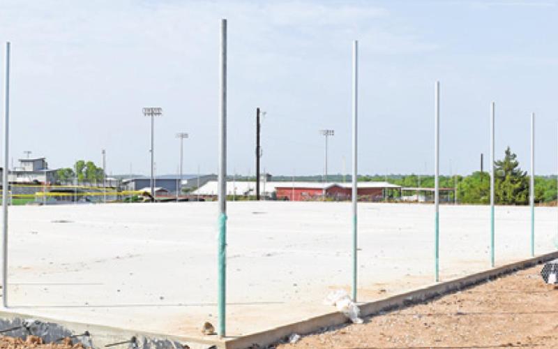 PART OF THE new tennis courts