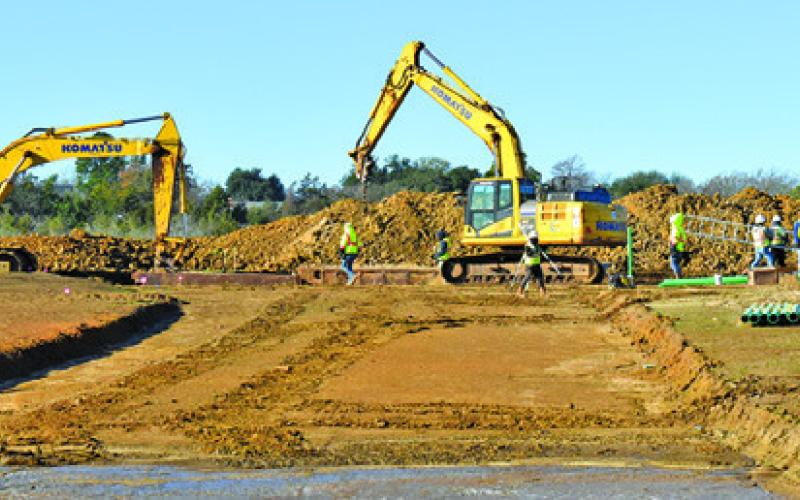 CONSTRUCTION WORK CONTINUES at Whitetail Run Subdivision off Main Street in Caldwell across from Walmart.