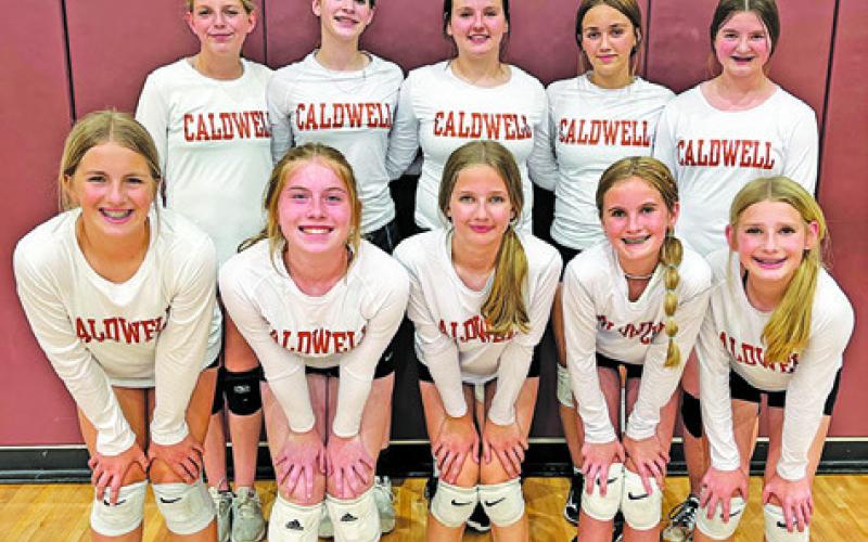 Caldwell Junior High volleyball competes in Cameron Junior High Spring League