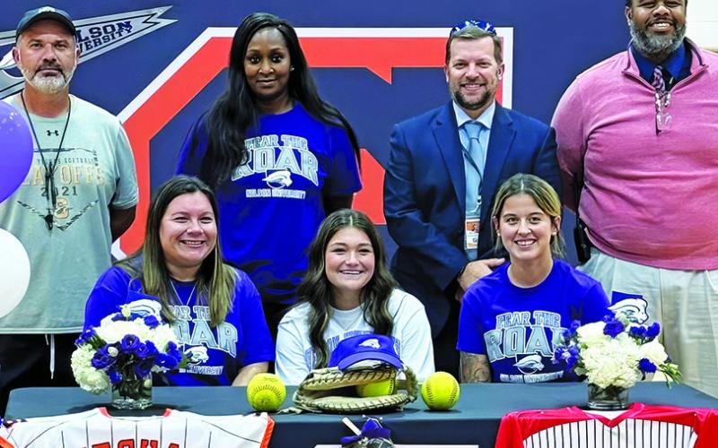 SOMERVILLE SOFTBALL PLAYER, Averie Hernandez, recently signed to play softball at Nelson University in Waxahachie.