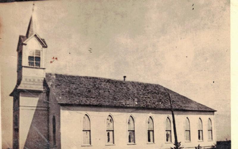 HERE IS ONE of the historic photos of the old church sanctuary.