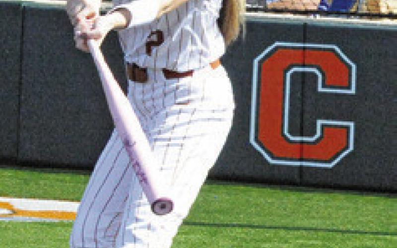 “FOUL BALL” during the Caldwell-Ingleside game on Thursday. Tribune photo by Denise Squier
