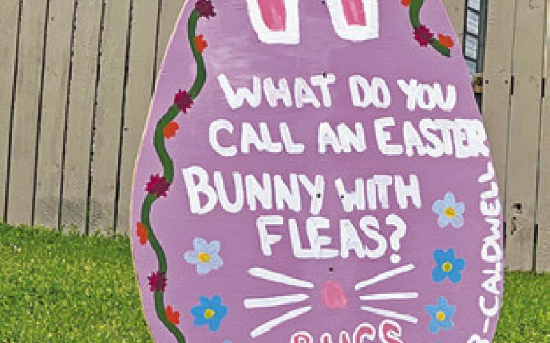 THIS DECORATED Easter Egg was the Boys and Girls Club-Caldwell Unit’s entry into the Burleson County Chamber of Commerce’s “Spring Egg Decorating Contest.”