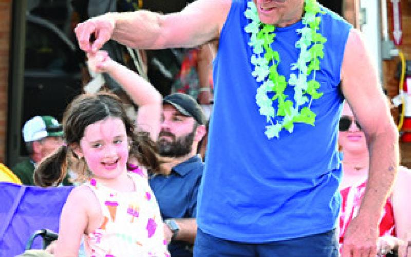 BURLESON COUNTY residents of all ages enjoyed the first installment of Main Street Caldwell’s “Summer Concert Series,” featuring Texas Unlimited Band. Tribune photo by Denise Squier