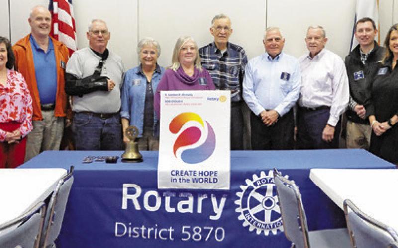 THE CURRENT CALDWELL ROTARY Club president Lia Zaccagnino welcomed many of the organization’s former presidents last Tuesday, Feb. 20, during its annual President’s Luncheon. Pictured, from left, are Zaccagnino, Andy Peters, Kirk Chapman, Louemma Polansky, Kay Macik, Charles Sebesta, Daniel Junek, Paul Batista, Cody Freeman and Amy Jurica.