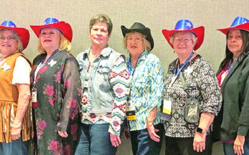 LYONS EEA ATTENDED the state conference. Pictured, from left, are Tammy Qualls-Tucker, Teri Simmons, Brenda Kolojaco, Claudia Pittman, Sharon Stevenson and Maria Olivarez.