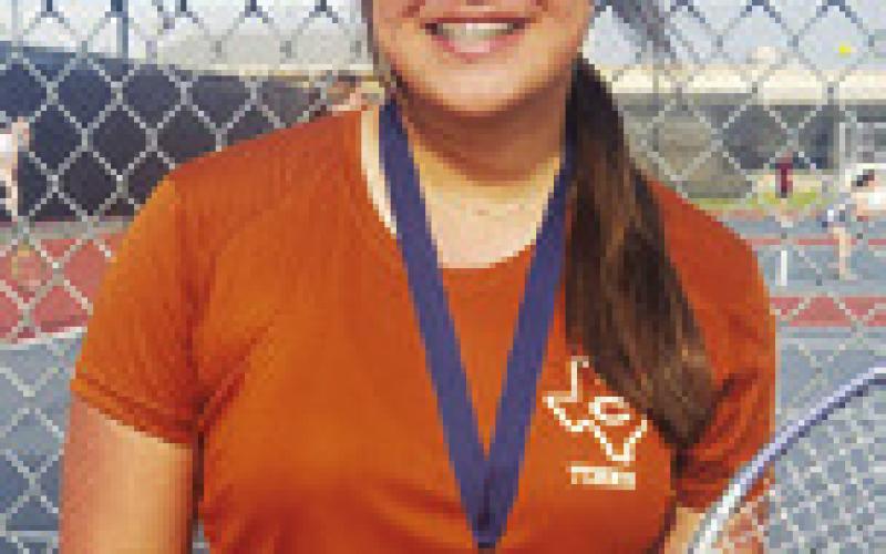 MIRANDA POLASEK earned a third place medal in Girls Singles at last week’s Mustang Invitational JV #6 Tournament in Madisonville.