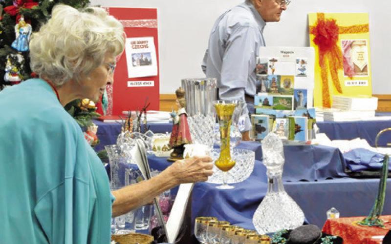 THOSE ATTENDING THE Texas Czech Genealogical Society’s (TCGS) event on Saturday at the Caldwell Civic Center were treated to shopping at the organizations “Czech Gift Shop.” Tribune photo by Denise Squier