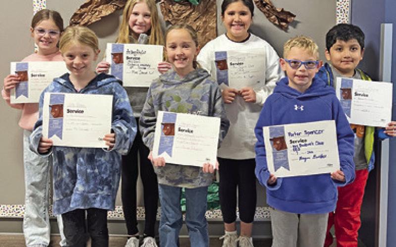 SEVEN THIRD-GRADE students at Caldwell Elementary School were recognized with Person of Value for Service certificates.