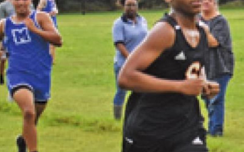 JAVEN HENDERSON finished 10th in the boys’ varsity race at last week’s District 26-2A Cross Country Meet, qualifying for regionals.