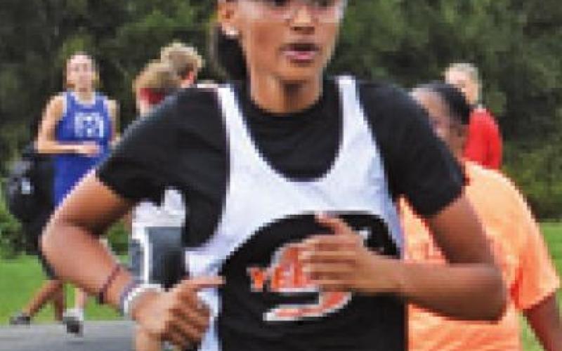 DESTINY VELA placed third in the girls’ varsity race at last week’s District 26-2A Cross Country Meet and qualified for regionals.