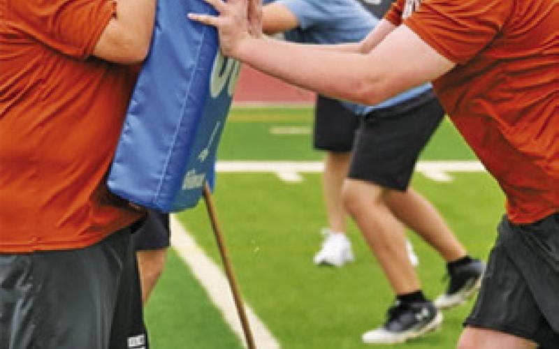 THE CALDWELL FOOTBALL COACHING STAFF hosted its annual Hornet Football Camp last week, teaching future Hornets basic skills.