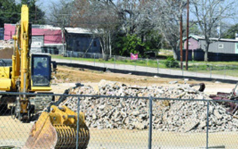 THE LAST OF the Caldwell city hall construction site demolition was completed last week with the building now completely down.