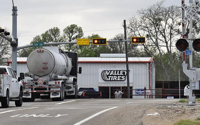 THE INTERSECTION OF F.M. 60 and State Highway 36 South.