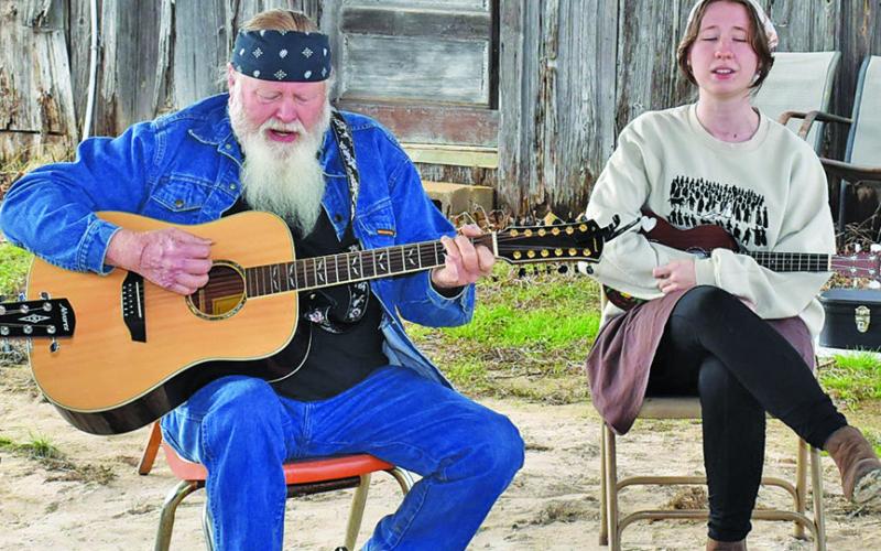 MUSICIANS GATHER FOR the last time at the old Front Street Burgers location in Chriesman. A new location is being sought in Caldwell, and details will be provided later.