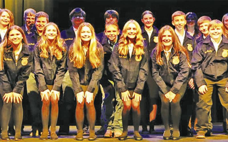 THE CALDWELL FFA CHAPTER recently gave out 43 jackets to its new members.