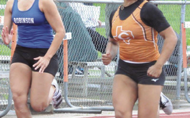 AVELYNN O’RILEY rus for the Caldwell girls during last week’s Happy Skrabanek Relays. -- Tribune photo by Denise Squier