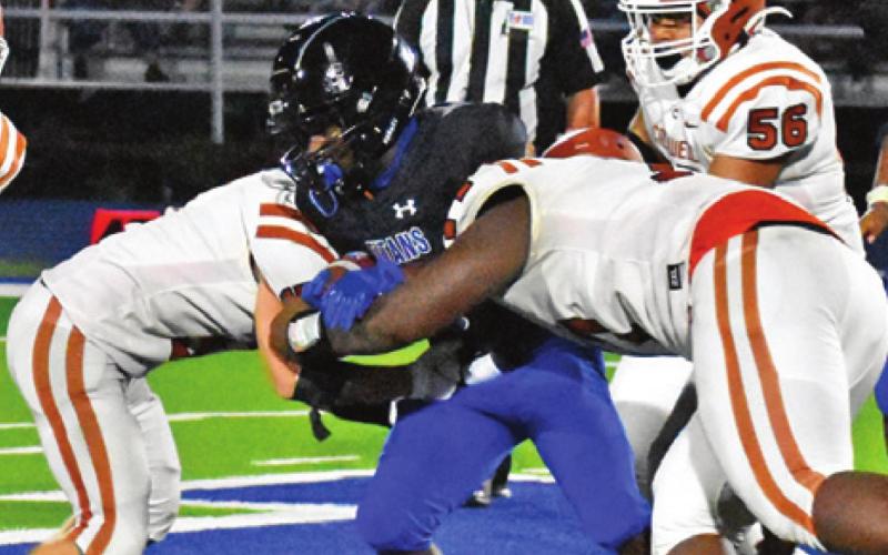 CALDWELL’S DEFENSE WRAPS up this Manor New Tech player.