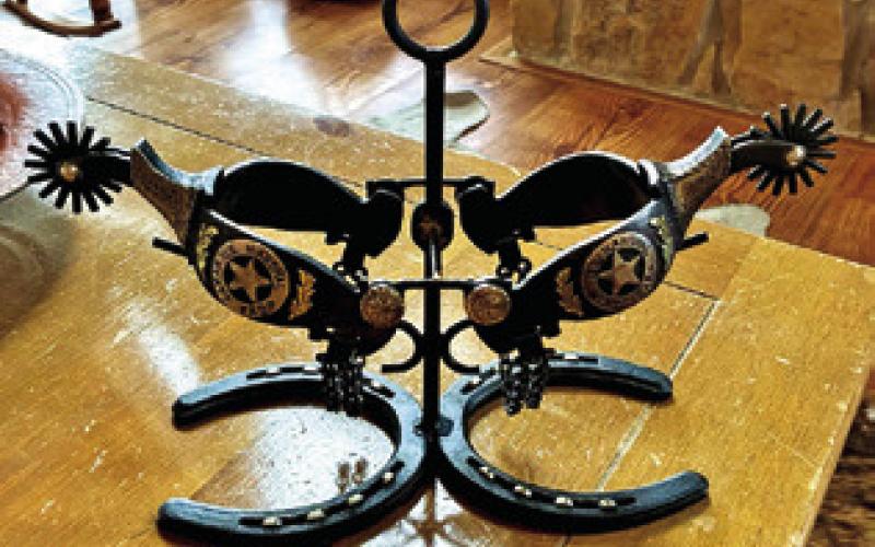 THESE CUSTOM SPURS WILL be auctioned off at the 2026 Go Texan fundraiser at the Burleson County Expo Center on Saturday, Feb. 7. Photo courtesy of Brandon Kiphen