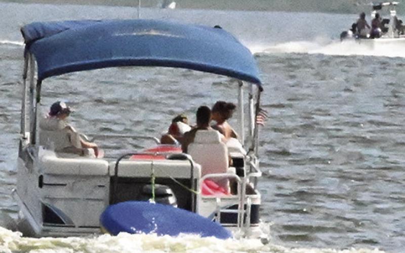 LAKE SOMERVILLE was full of water crafts on Saturday with riders celebrating July 4. Tribune photo by Denise Squier