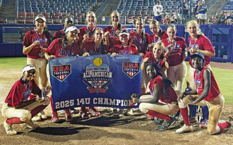 CALDWELL’S MESHA JOHNSON AND HER TEAM, the Region 5 Eagles, won the 14U title at the USA Softball All-American Games last week in Oklahoma City, Oklahoma.