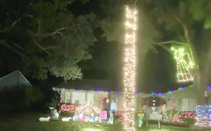 THE HOME OF CINDY and Wayne Nedbalek at 207 Fojt Street received the first place residence award in the Snook EEA Christmas Lights of Snook. Their nativity scene was very cohesive, colorful and well planned.