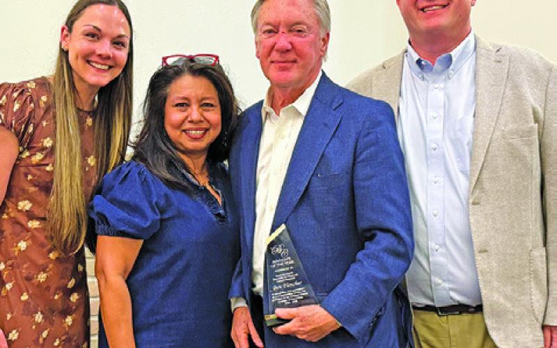 BEN FLENCHER WAS NAMED the Burleson County Chamber of Commerce’s Advocate of the Year at last week’s chamber banquet. Tribune photo by Denise Squier