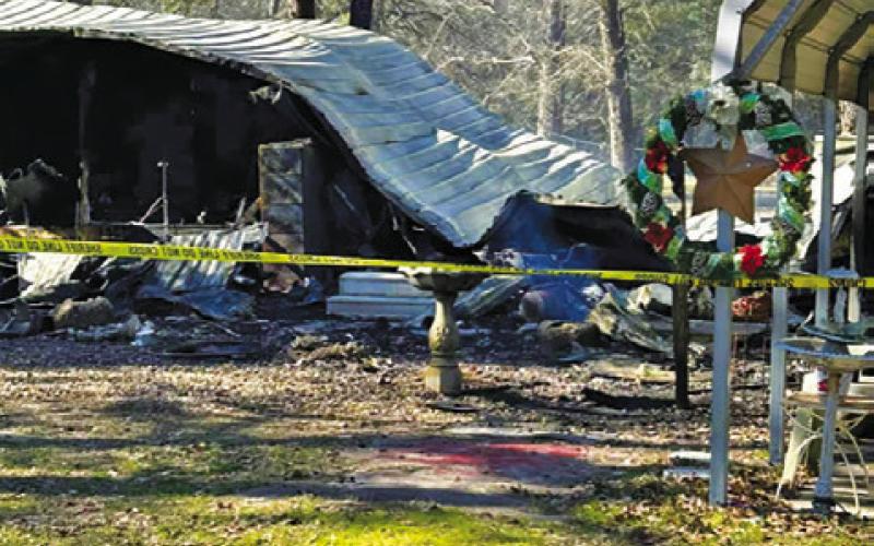 THIS HOME WAS destroyed by fire early Sunday near Chriesman.
