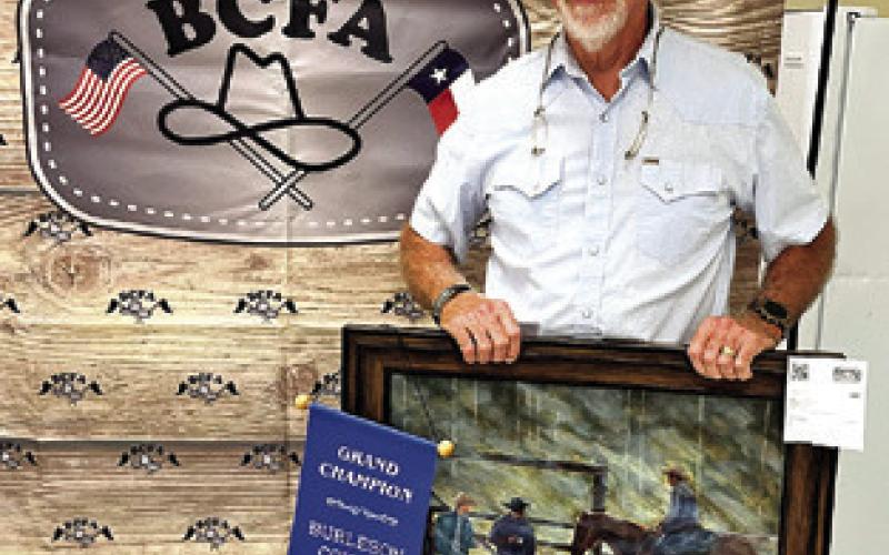JOHN MILNER WON GRAND IN Adult Art, Oil, at the Burleson County Fair. Tribune photo by Sabine Lazo