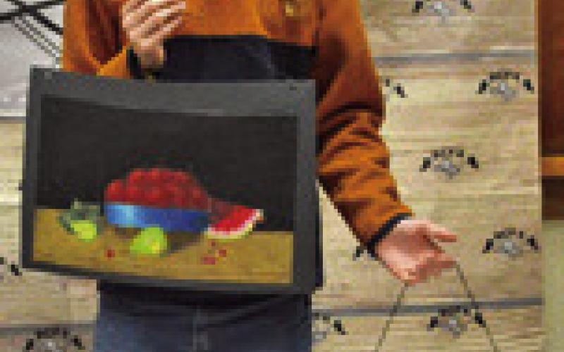 NOAHSCHULZWON GRAND IN Senior Art at the Burleson County Fair. Tribune photo by Sabine Lazo