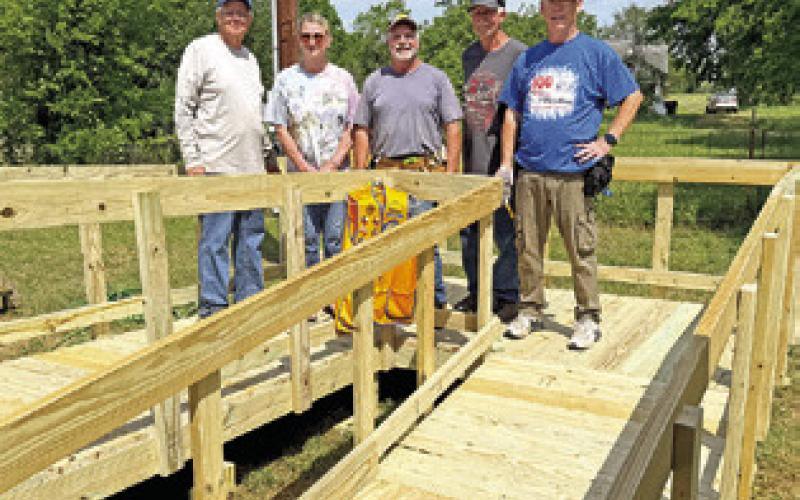 THE CALDWELL MEN’S LIONS CLUB in partnership with Texas Ramp Project is ‘ramping up’ the build of handicapped ramps in Burleson County -- currently having built four. Some ramps actually become sidewalks, accommodating the needs of the customer.