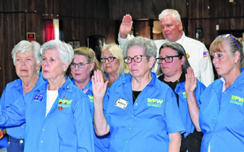 CALDWELL VFW POST Auxiliary members are sworn into office on Thursday, May 14, at the VFW post during an annual ceremony.