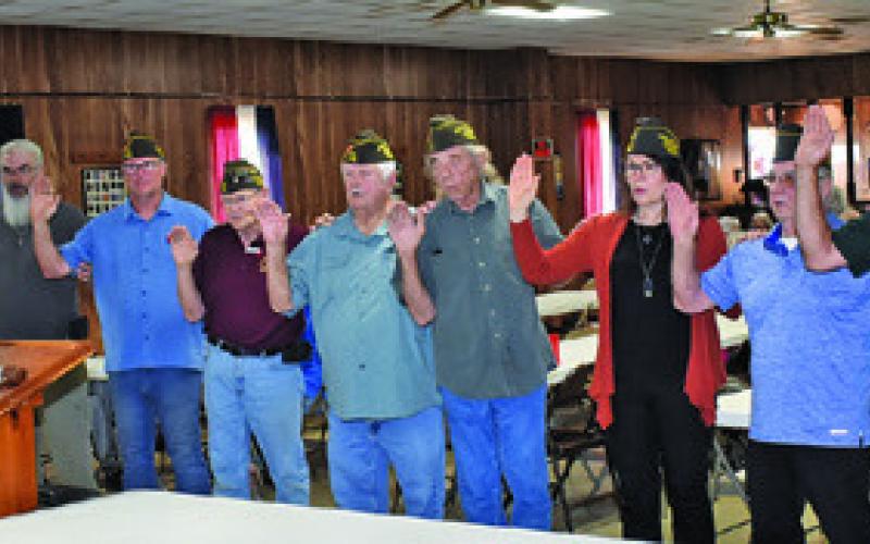 CALDWELL VFW POST officers are sworn in on Thursday, May 14, at the VFW post.