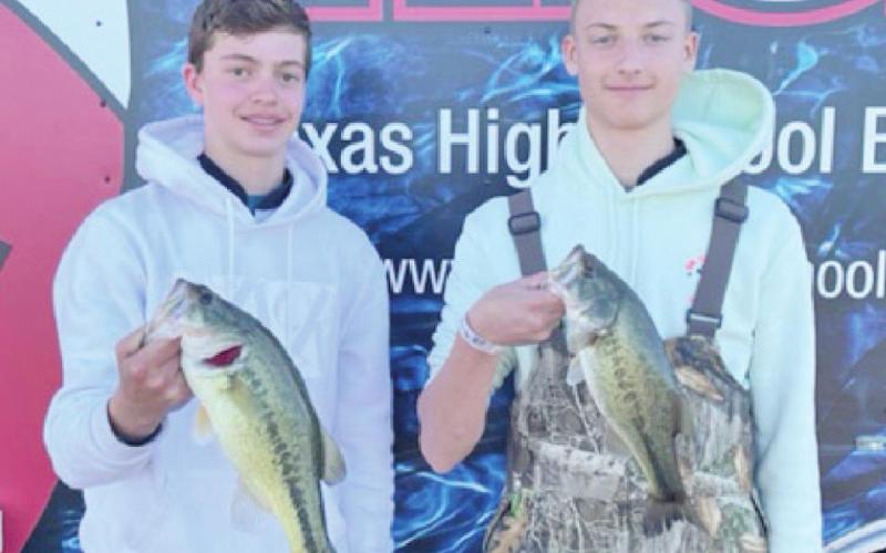 CALDWELL’S Cooper Odenbach and Grant McManus caught two fish, weighing 4.82 pounds at the Toledo Bend Lake Tournament.