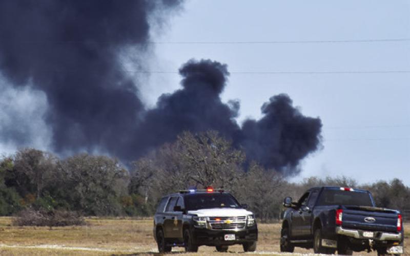 SMOKE FROM THE oil well site explosion could be seen for miles.