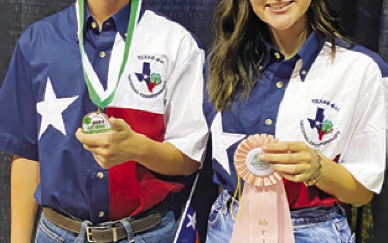 BURLESON COUNTY 4-H Shooting Sports Club members Barrett Warren and Lorelai Brown recently competed at the 4-H National Shooting Games in Grand Island, Nebraska.