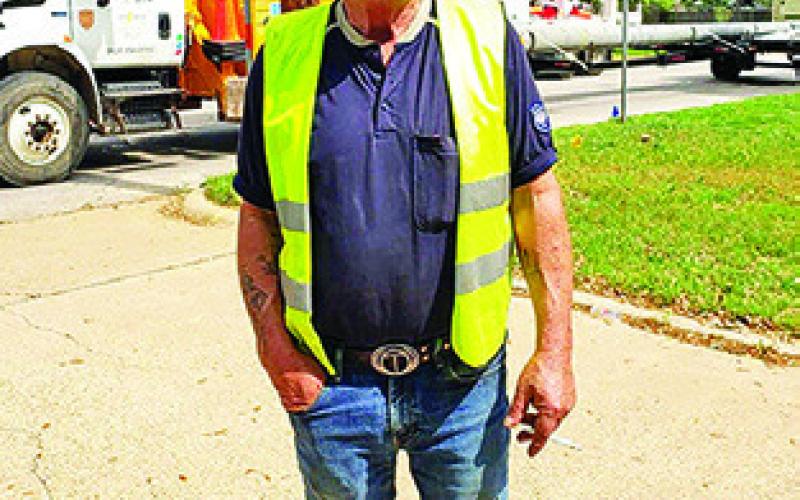 TOMMY THOMPSON works as an electrical consultant for Grid Electric in addition to his position as mayor of Somerville. Tribune photo by Sabine Lazo