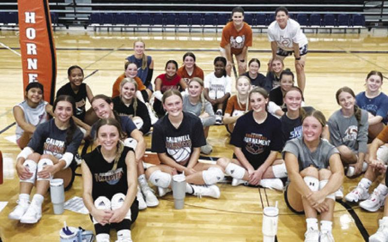 THE CALDWELL HIGH SCHOOL coaching staff held its annual Lady Hornet Volleyball Camp on Monday and Tuesday. Leading the two sessions were Beth Falls and Jane Anne Giese.