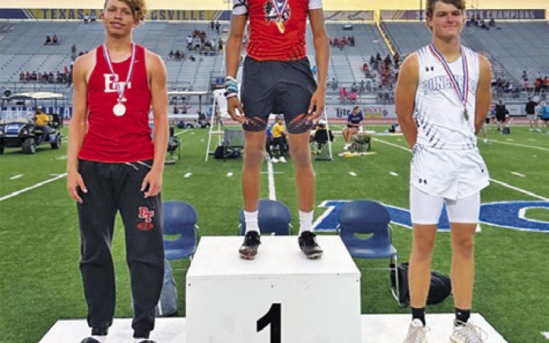 Vela wins gold at UIL Class 2A Region 4 track