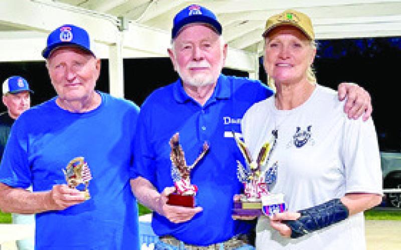 DORIS HIEDEN WAS the undefeated champion in the A Class 30-foot horseshoe tournament