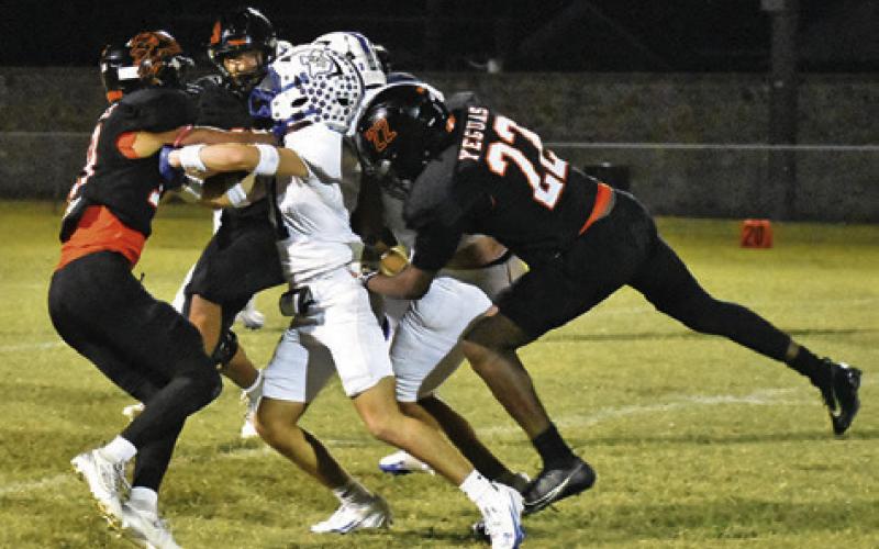 SOMERVILLE’S DEMAJ PENNYGRAPH and Jaille Deere are pictured in the Yeguas’ 54-34 win over Bartlett. Tribune photo by Roy Sanders