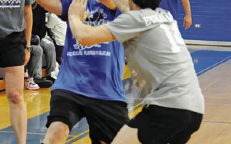 IN CASE YOU MISSED IT, there was a Snook alumni basketball game last Friday night, benefiting the Class of 2028, and some of the players were from the same families, but on opposing teams. Pictured are the Janacs: “Dad” Adam Janac and “Son” Ethan Janac.